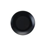 Assiette &agrave; dessert motif marbre gris