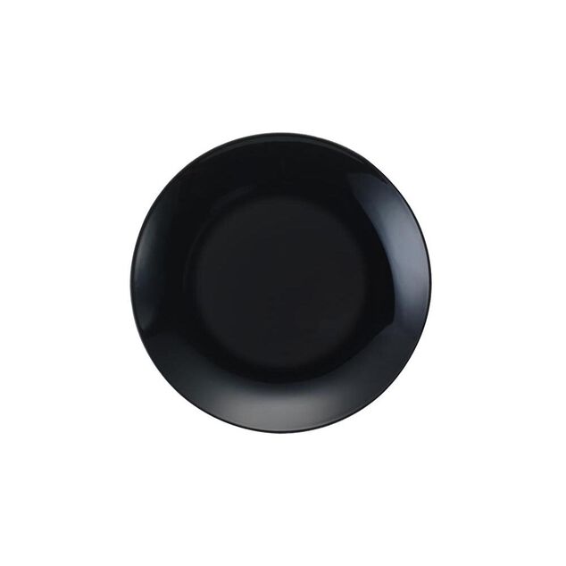 Assiette &agrave; dessert motif marbre gris