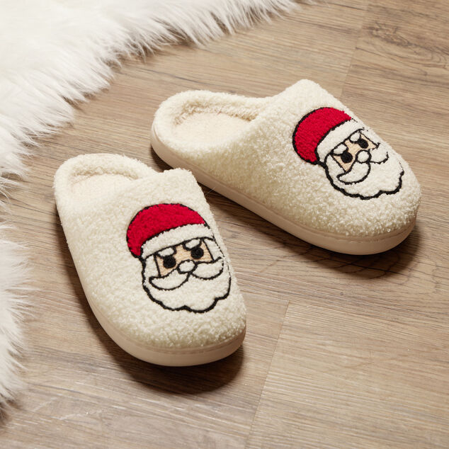 Chaussons No&euml;l mixte blanc cass&eacute; et rouge T36 &agrave; 45