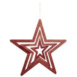 Suspension étoile rouge encastrée XXL