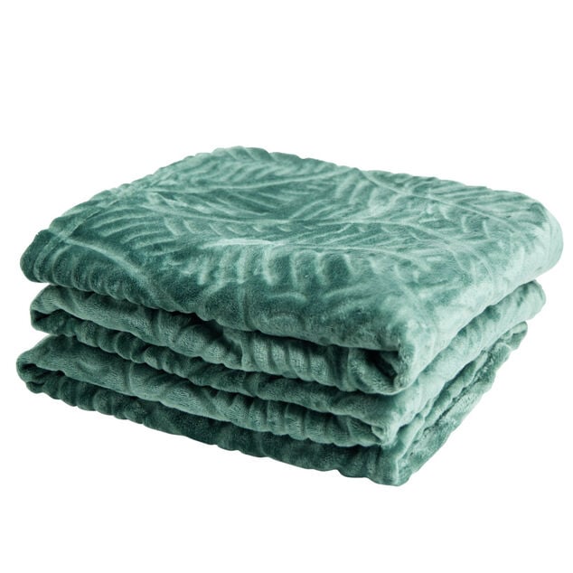 Plaid emboss&eacute; 180x200cm 100% polyester couleur unie (4 mod&egrave;les)