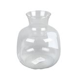 Vase goulot en verre transparent Ø17xH20cm