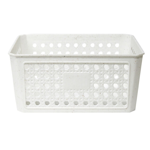 Panière de rangement plastique 21x16xH10cm (3 modèles)