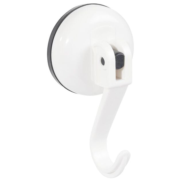 Crochet &agrave; ventouse blanc