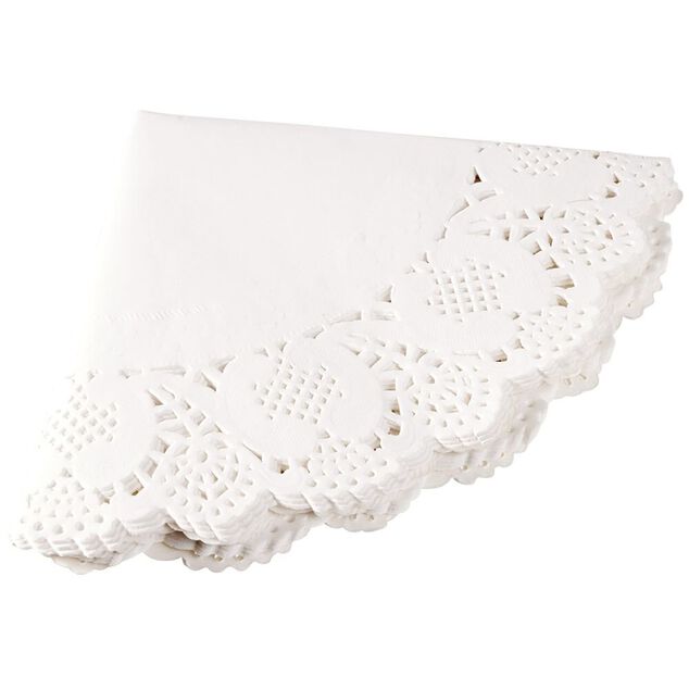 Napperon papier blanc x12 &Oslash;34cm