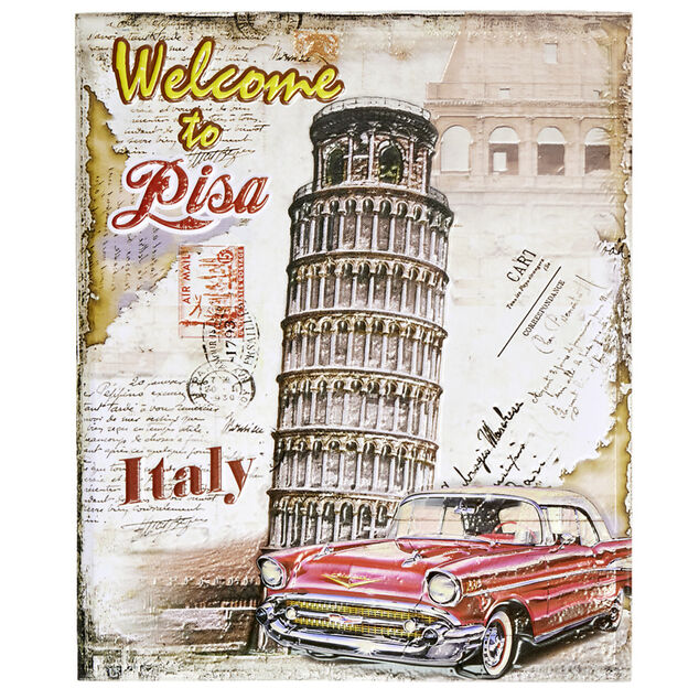 Sticker mural plastique plaque vintage 25x30cm (2 mod&egrave;les)