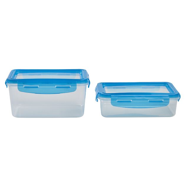 Bo&icirc;te alimentaire en plastique avec couvercle flexible en silicone x2