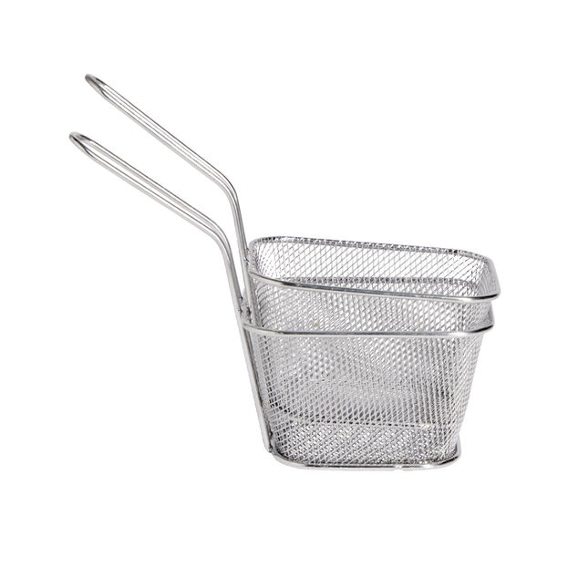 Lot de 2 paniers à frites inox argenté 19,5x17,5x8,5cm