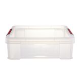 Bo&icirc;te de rangement transparent avec fermeture &agrave; clips 9L