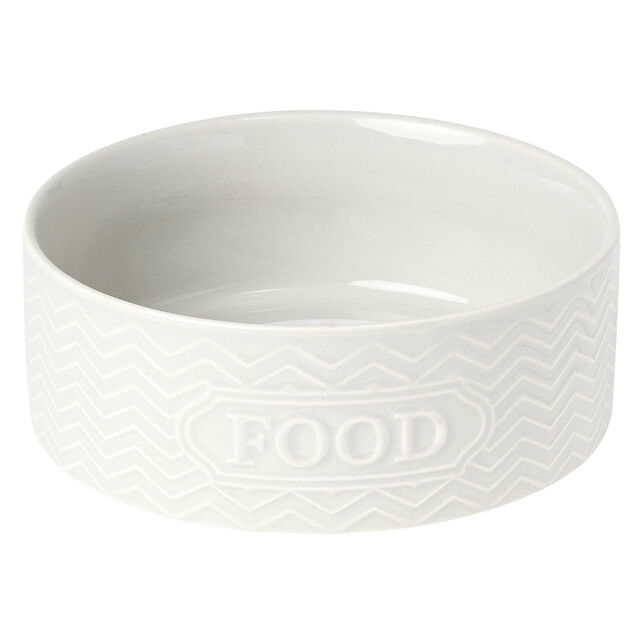 Gamelle pour chat en céramique blanc