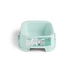 Gamelle carrée pour chien plastique vert 500 ml - 16,6x16,6xH.6,5cm