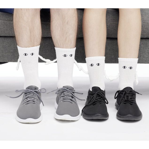 Chaussettes bonhommes magn&eacute;tiques homme 41/45