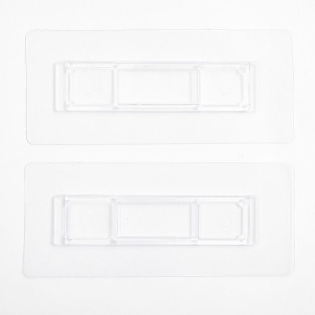 Mini étagère de robinet salle de bain 2en1 plastique blanc 11x63cm