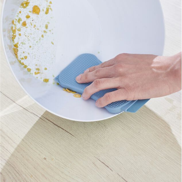 Éponge silicone 3 en 1 raclette grattoir L. 16,5 cm