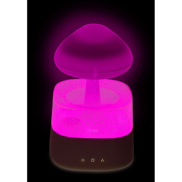 Humidificateur arbre &agrave; nuage lumineux 7 couleurs brume et pluie &Oslash;17xH26,5cm