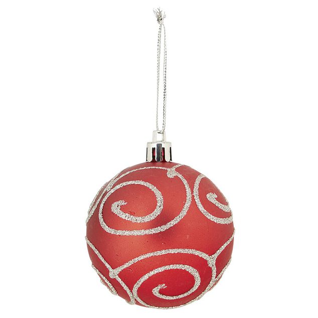 Boule de Noël motif tradition brillant