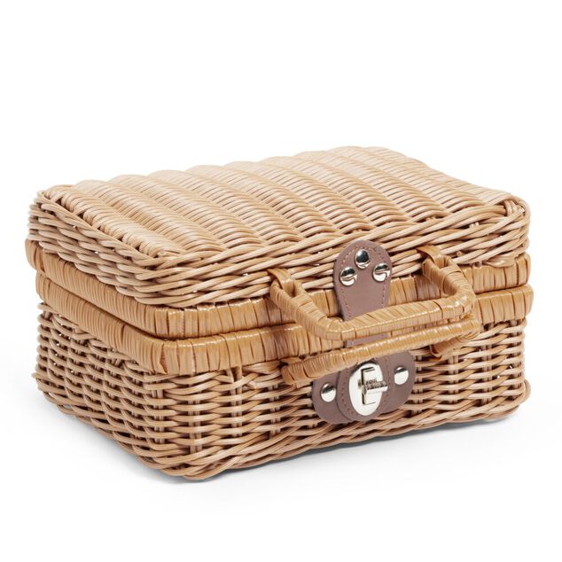 Mallette de rangement forme panier de pique nique 30x21xH12cm