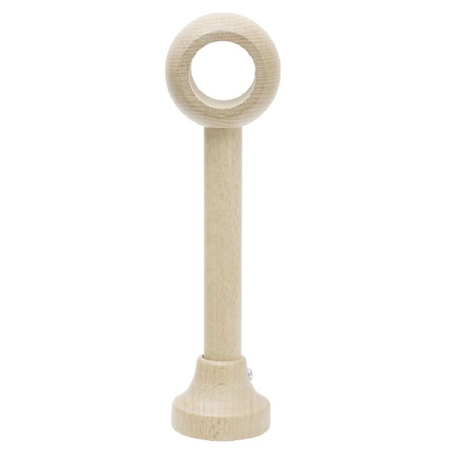 Support de tringle long &agrave; oeil en bois naturel &Oslash;28mm