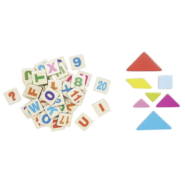 Tableau ardoise bois 1 c&ocirc;t&eacute; magn&eacute;tique 1 c&ocirc;t&eacute; craie L26,5xH32cm