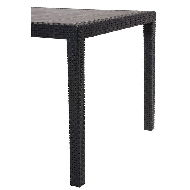 Table rectangulaire r&eacute;sine 10 personnes gris