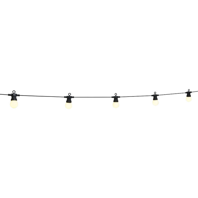 Guirlande guinguette 50 LED 10 boules blanches 6m