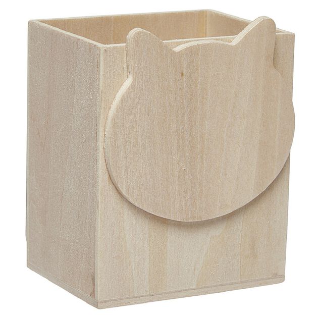 Pot à crayons à peindre en bois