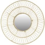 Miroir soleil rond papier tress&eacute; &Oslash;74cm