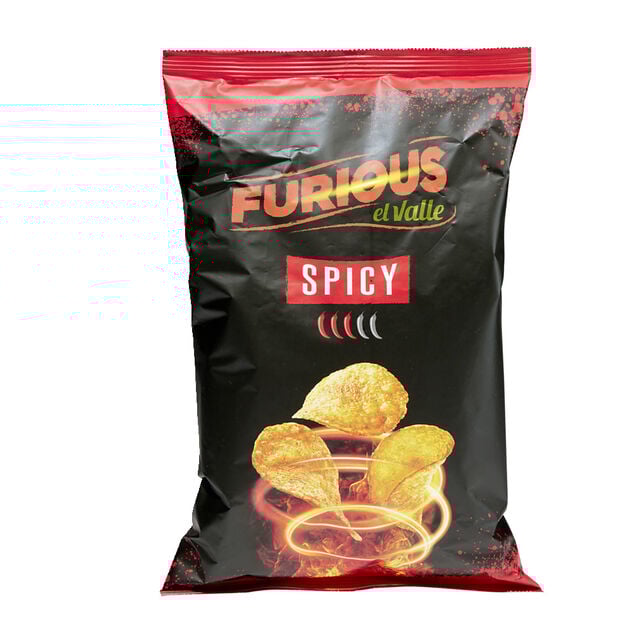 Chips El Valle Furious saveur pomme de terre &eacute;pic&eacute;e 120g