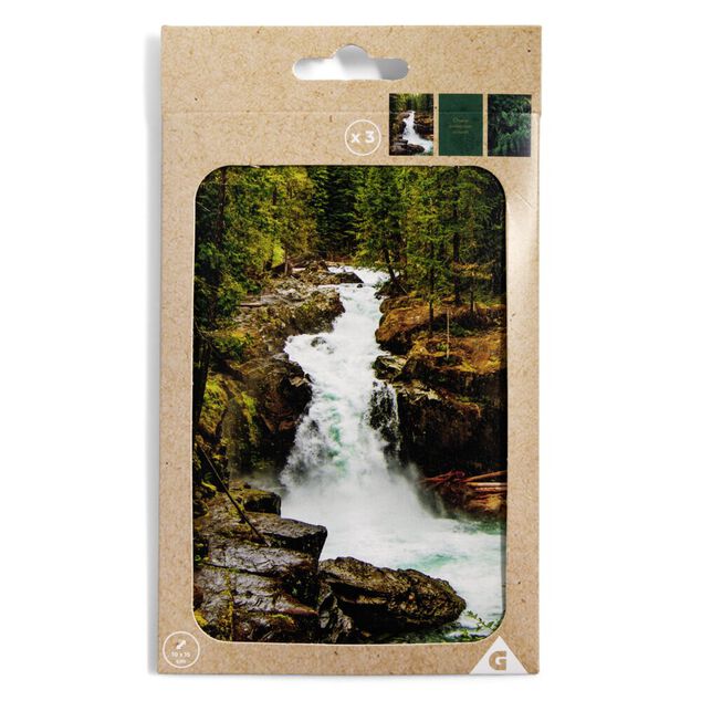 Lot de 3 affiches nature papier vert et noir 10x15cm