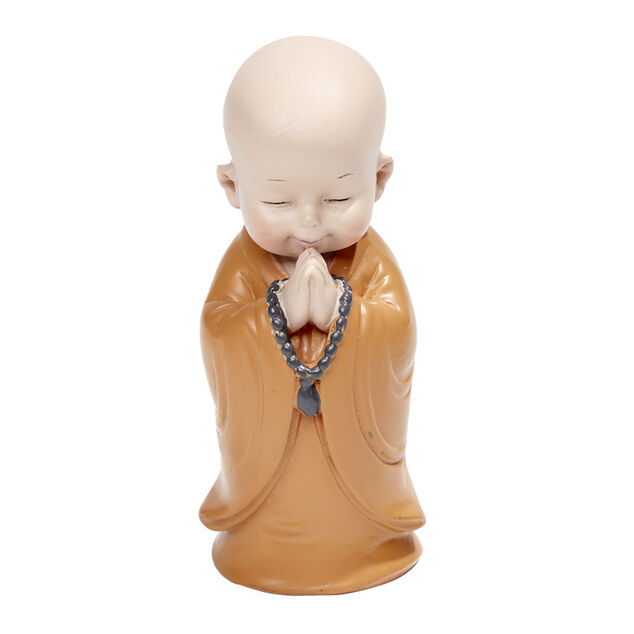 Figurine Bouddha moine polyr&eacute;sine debout - 6 postures