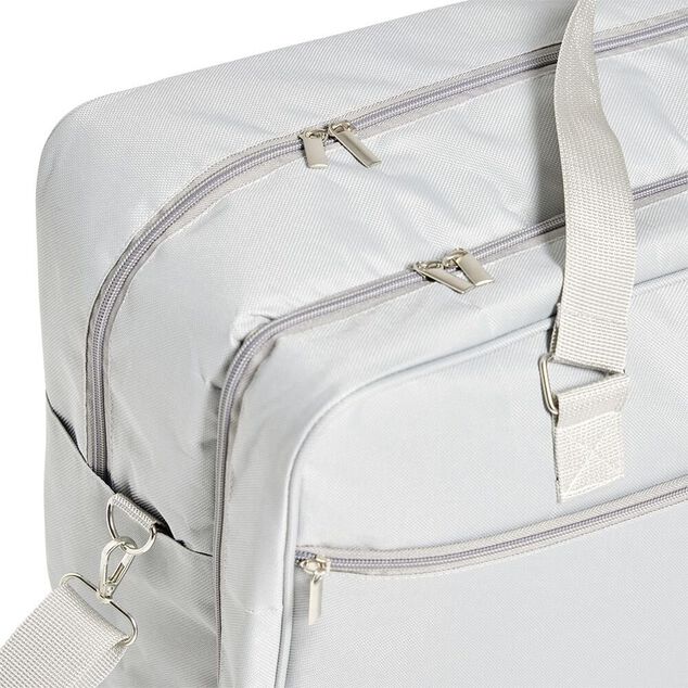 Sac cabine multi-compartiments polyester gris 45x21xH32cm