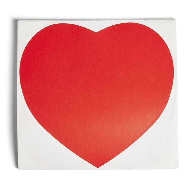 Coeur adh&eacute;sif rouge x25