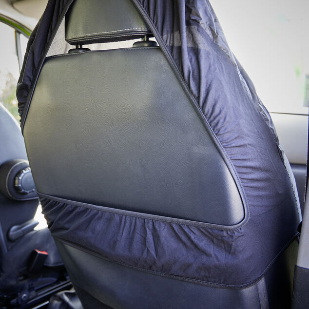 Housse de si&egrave;ge de voiture noir 52x128cm