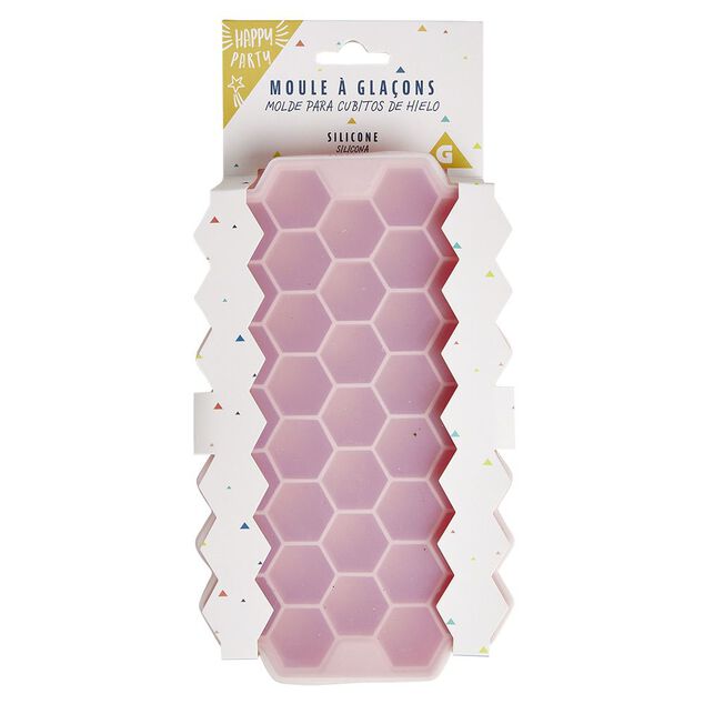 Moule &agrave; gla&ccedil;on silicone rose x37 - 20,8x12,8xH2,3cm