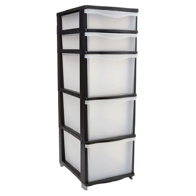 Tour de rangement 5 tiroirs L37xl26,8xH81,5cm