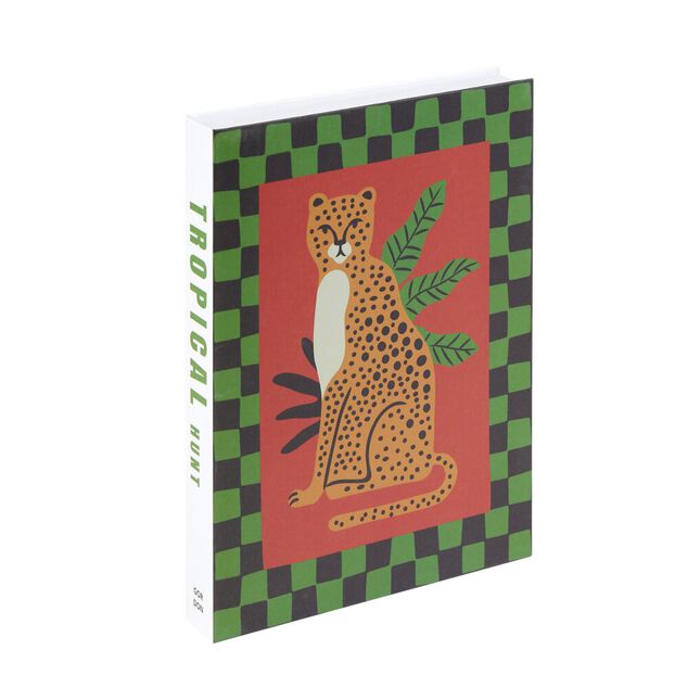 Bo&icirc;te livre en carton motif tropical 22x16x&Eacute;p3cm (2 mod&egrave;les)