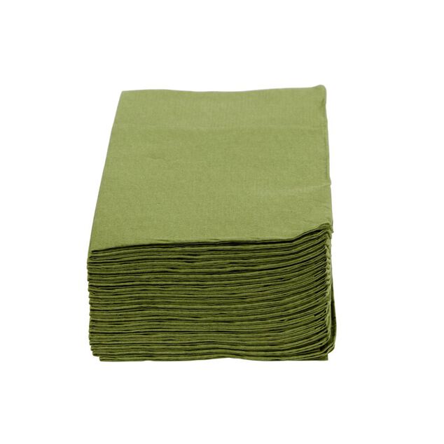 Serviette range couverts 40cm vert olive x20