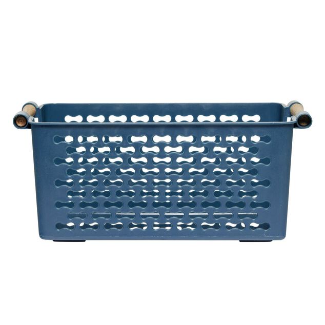 Pani&egrave;re en plastique avec poign&eacute;e bois 4L