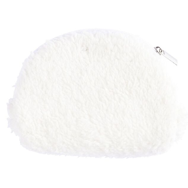 Pochette imitation laine uni blanc