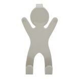 Crochet de porte forme bonhomme bleu - 10,5xH.19 cm