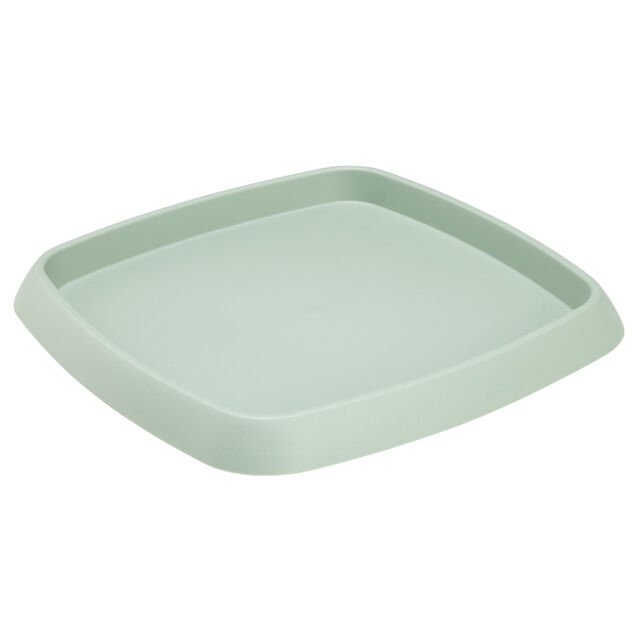 Soucoupe carr&eacute; Chorus couleur vert laurier 31x31cm