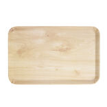 Plateau rectangulaire mélaminé effet bois naturel 19x30cm