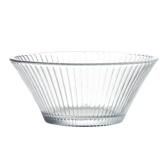 Coupelle en verre stri&eacute; vert H5,4cm