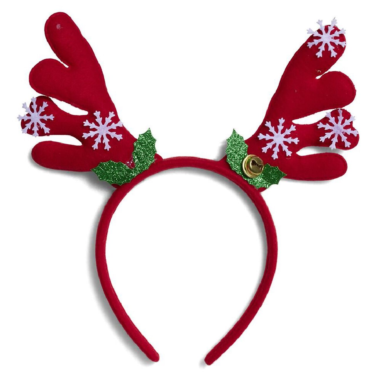 Serre-tête En Bois De Renne De Noël Et De Pâques - Jolies Oreilles De Renne Avec Clochettes, Rouge, Medium