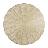 Set de table rond forme fleur dor&eacute; &Oslash;38cm