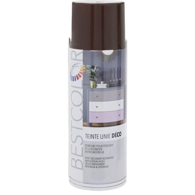Peinture int&eacute;rieur ext&eacute;rieur marron chocolat 400ml
