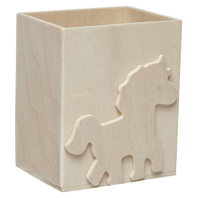 Pot &agrave; crayons &agrave; peindre en bois