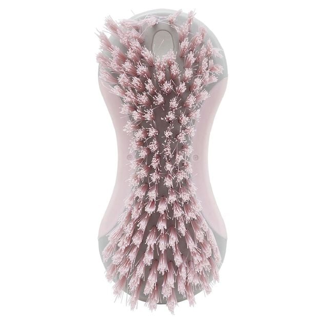 Brosse de nettoyage d&eacute;cor&eacute;e 16x7x3,5cm rose
