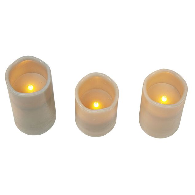 Bougie led x 3 gris