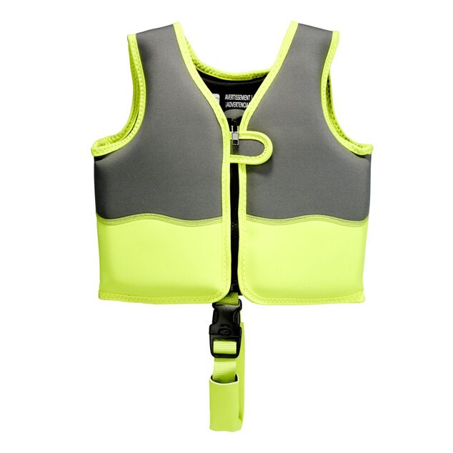 Gilet de natation enfant flottaison aileron vert et gris 2/3ans